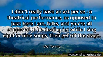 Englisches Zitat von Mel Torme als Bild