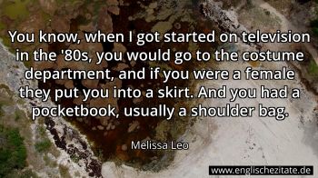 Englisches Zitat von Melissa Leo als Bild
