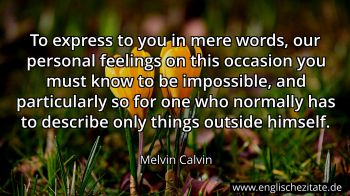 Englisches Zitat von Melvin Calvin als Bild