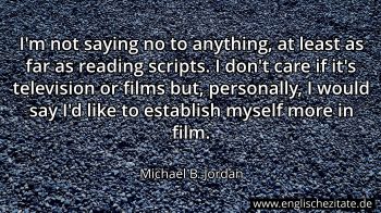 Englisches Zitat von Michael B. Jordan als Bild