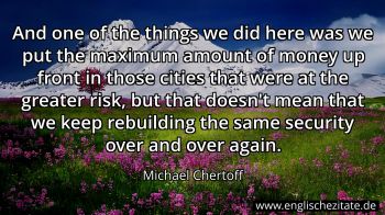Englisches Zitat von Michael Chertoff als Bild