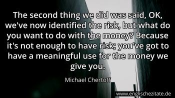 Englisches Zitat von Michael Chertoff als Bild