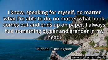 Englisches Zitat von Michael Cunningham als Bild