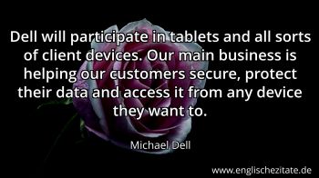 Englisches Zitat von Michael Dell als Bild
