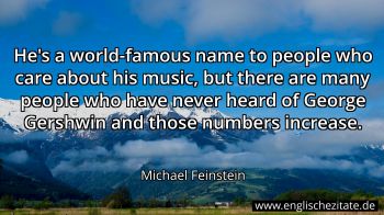 Englisches Zitat von Michael Feinstein als Bild