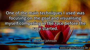 Englisches Zitat von Michael Johnson als Bild