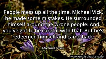 Englisches Zitat von Michael Oher als Bild