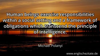 Englisches Zitat von Michael Polanyi als Bild
