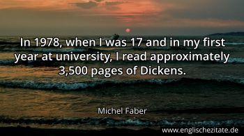 Englisches Zitat von Michel Faber als Bild