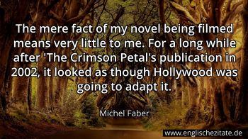 Englisches Zitat von Michel Faber als Bild
