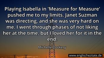 Englisches Zitat von Michelle Dockery als Bild