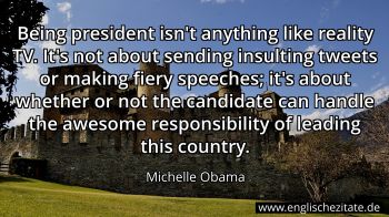 Englisches Zitat von Michelle Obama als Bild
