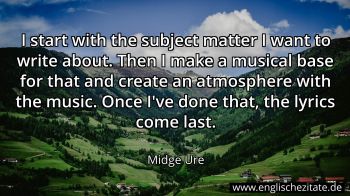 Englisches Zitat von Midge Ure als Bild