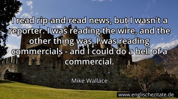 Englisches Zitat von Mike Wallace als Bild