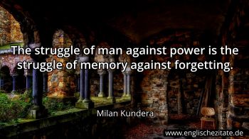Englisches Zitat von Milan Kundera als Bild