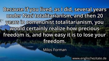 Englisches Zitat von Milos Forman als Bild