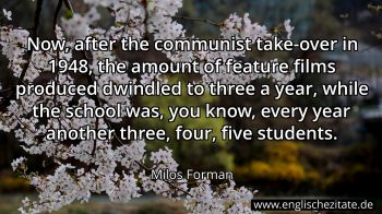 Englisches Zitat von Milos Forman als Bild