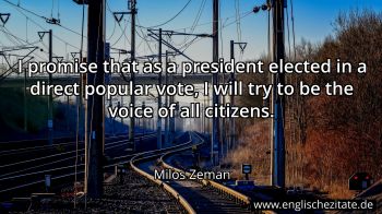 Englisches Zitat von Milos Zeman als Bild