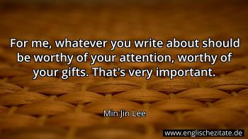 Englisches Zitat von Min Jin Lee als Bild