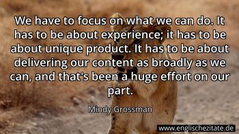 Englisches Zitat von Mindy Grossman als Bild