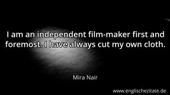 Englisches Zitat von Mira Nair als Bild