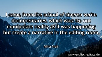 Englisches Zitat von Mira Nair als Bild