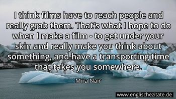 Englisches Zitat von Mira Nair als Bild