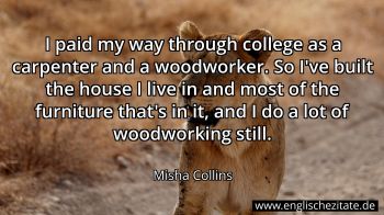 Englisches Zitat von Misha Collins als Bild