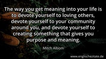 Englisches Zitat von Mitch Albom als Bild