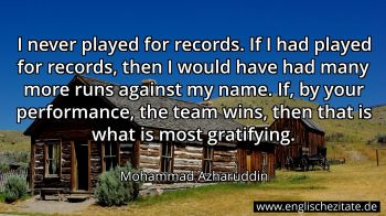 Englisches Zitat von Mohammad Azharuddin als Bild