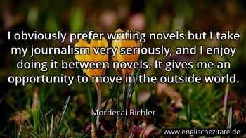 Englisches Zitat von Mordecai Richler als Bild