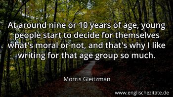 Englisches Zitat von Morris Gleitzman als Bild