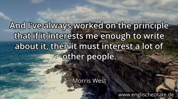 Englisches Zitat von Morris West als Bild