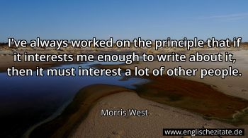 Englisches Zitat von Morris West als Bild