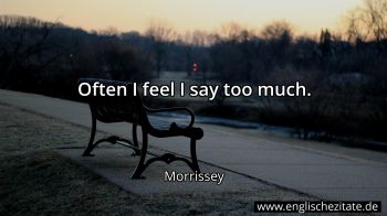 Englisches Zitat von Morrissey als Bild