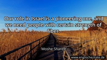 Englisches Zitat von Moshe Sharett als Bild
