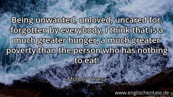 Englisches Zitat von Mother Teresa als Bild