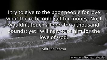 Englisches Zitat von Mother Teresa als Bild