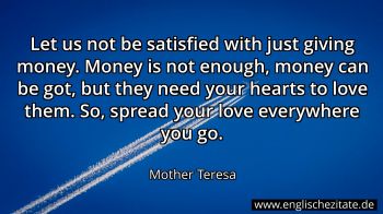 Englisches Zitat von Mother Teresa als Bild