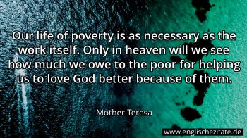 Englisches Zitat von Mother Teresa als Bild
