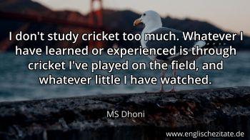 Englisches Zitat von MS Dhoni als Bild