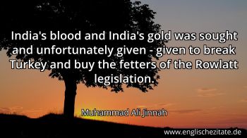 Englisches Zitat von Muhammad Ali Jinnah als Bild