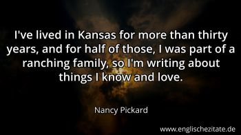Englisches Zitat von Nancy Pickard als Bild