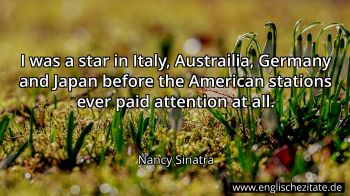 Englisches Zitat von Nancy Sinatra als Bild