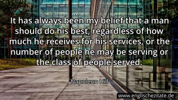 Englisches Zitat von Napoleon Hill als Bild