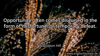 Englisches Zitat von Napoleon Hill als Bild