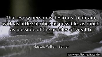 Englisches Zitat von Nassau William Senior als Bild