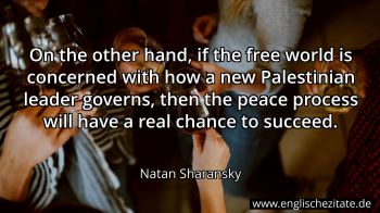 Englisches Zitat von Natan Sharansky als Bild