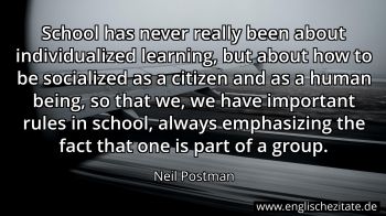 Englisches Zitat von Neil Postman als Bild