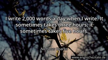 Englisches Zitat von Nicholas Sparks als Bild